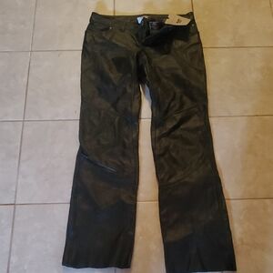 Harley-Davidson Black Leather Motorcycle Pants